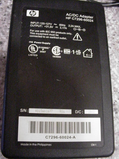 HP POWER ADAPTER C7296-60024