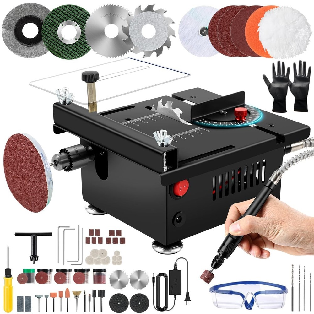Mini Multi Functional Table Saw, mini Table Saws for Crafts, Portable Mini De...