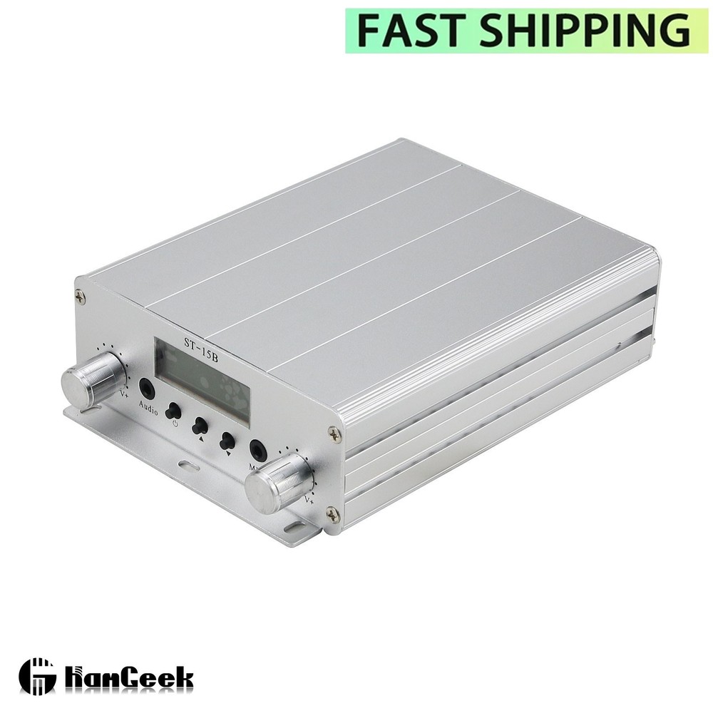 76MHz-113MHz 15W FM Broadcast Transmitter Stereo PLL FM Radio Broadcast Station