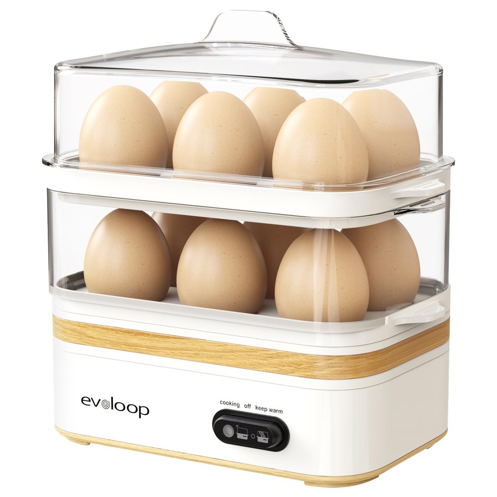 Rapid Egg Cooker Electric for 12 Eggs Soft Medium Hard Boiled