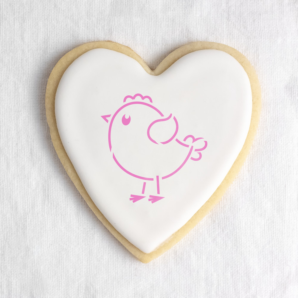 Easter Chick Cookie Stencil - Durable & Reusable Mylar Stencils