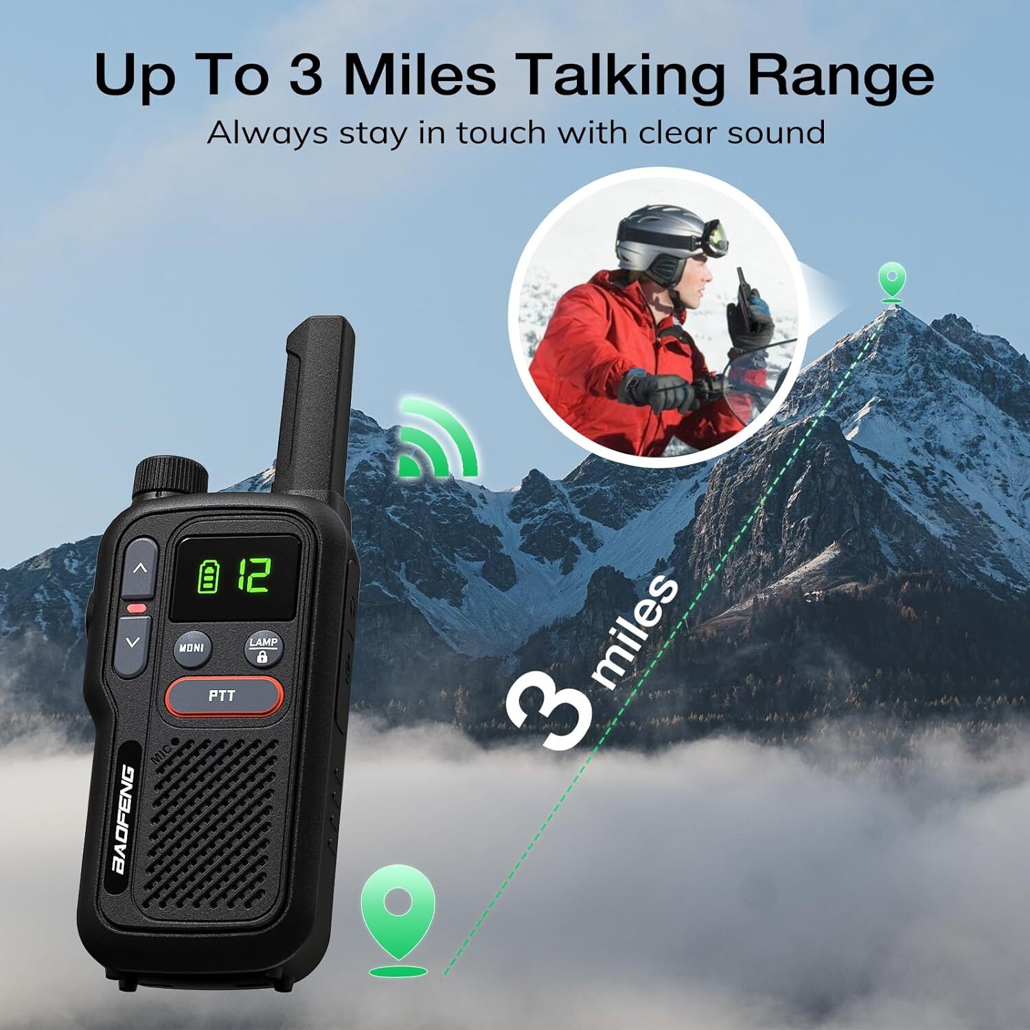 BAOFENG GT-18 Walkie Talkies for Kids Adult, License Free Long Range