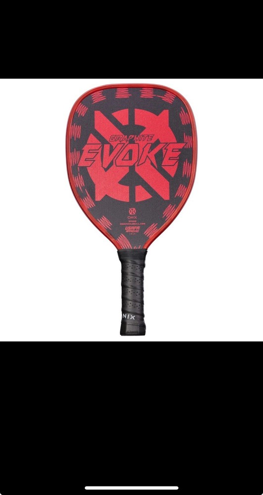 EVOKE TEARDROP GRAPHITE PICKLEBALL PADDLE RED