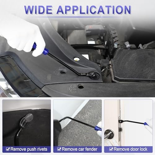 5 pcs Auto Trim Removal Tool Kit, No Scratch Plastic Pry Tool Kit - Blue