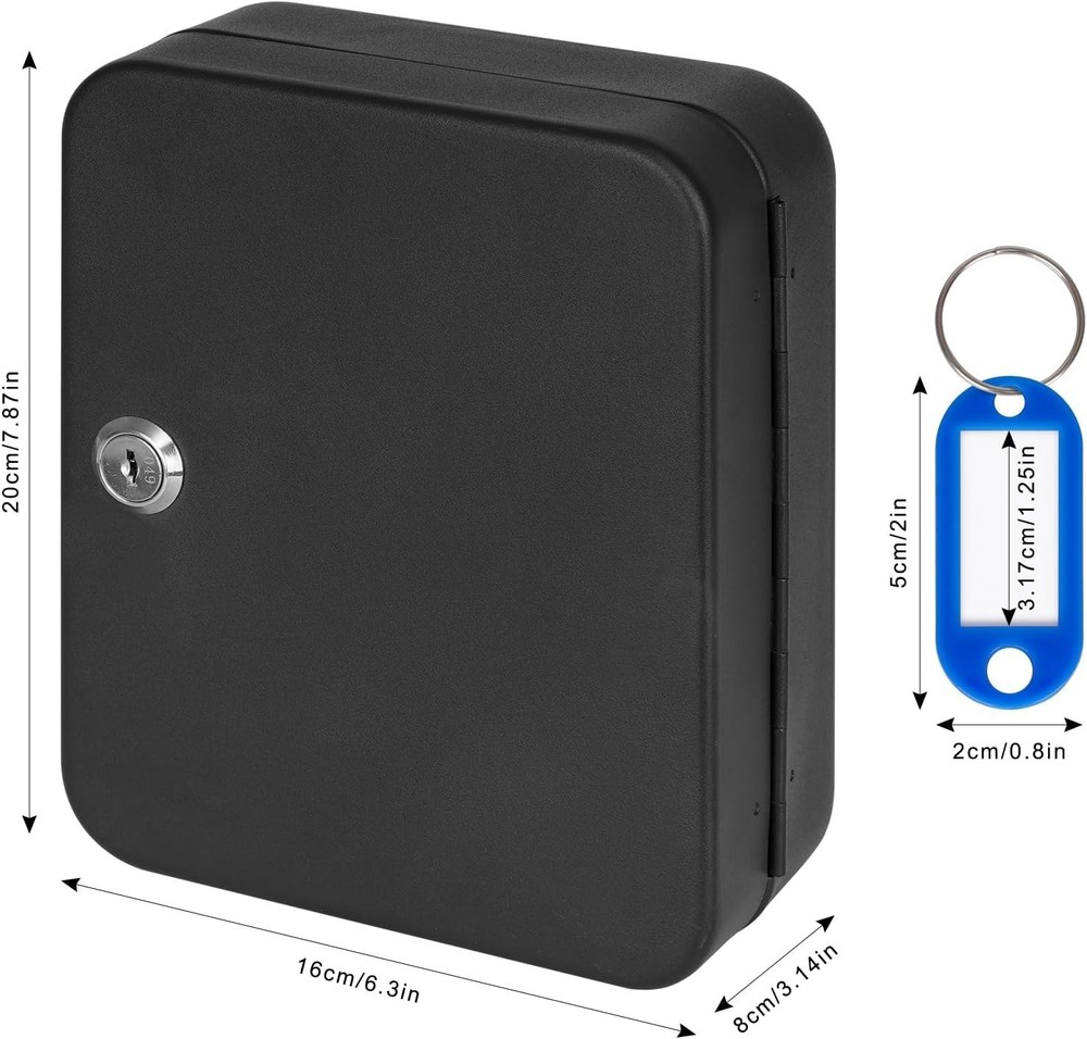 Key Cabinet Wall Mount, Locking Key Box Organizer, Key Lock Box with Key, Key...