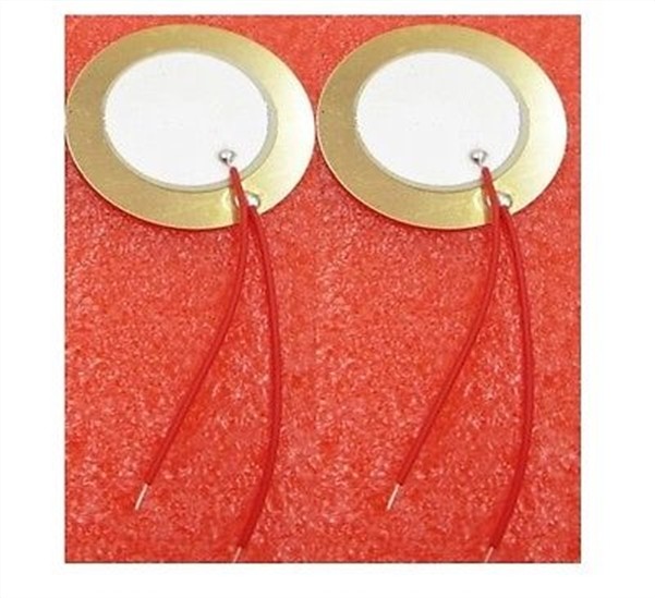 5Pcs Trigger Drum Disc+Wire Copper Sounder Sensor 35Mm Piezo Elements Buzzer io