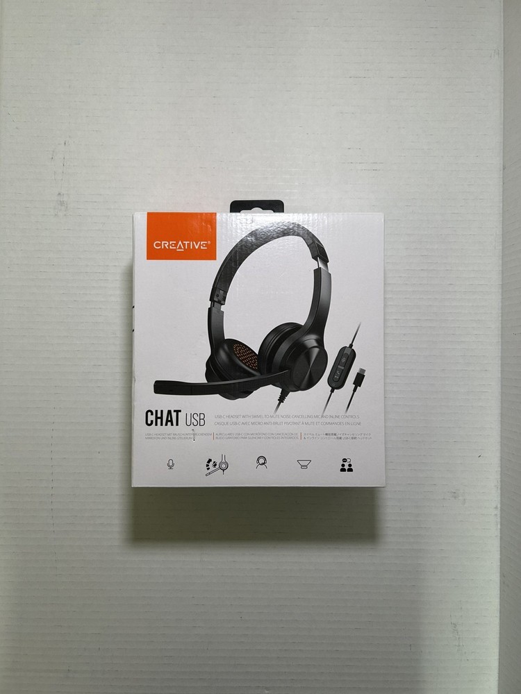 Creative Labs Chat On-Ear USB Headset - EF0980 - NEW