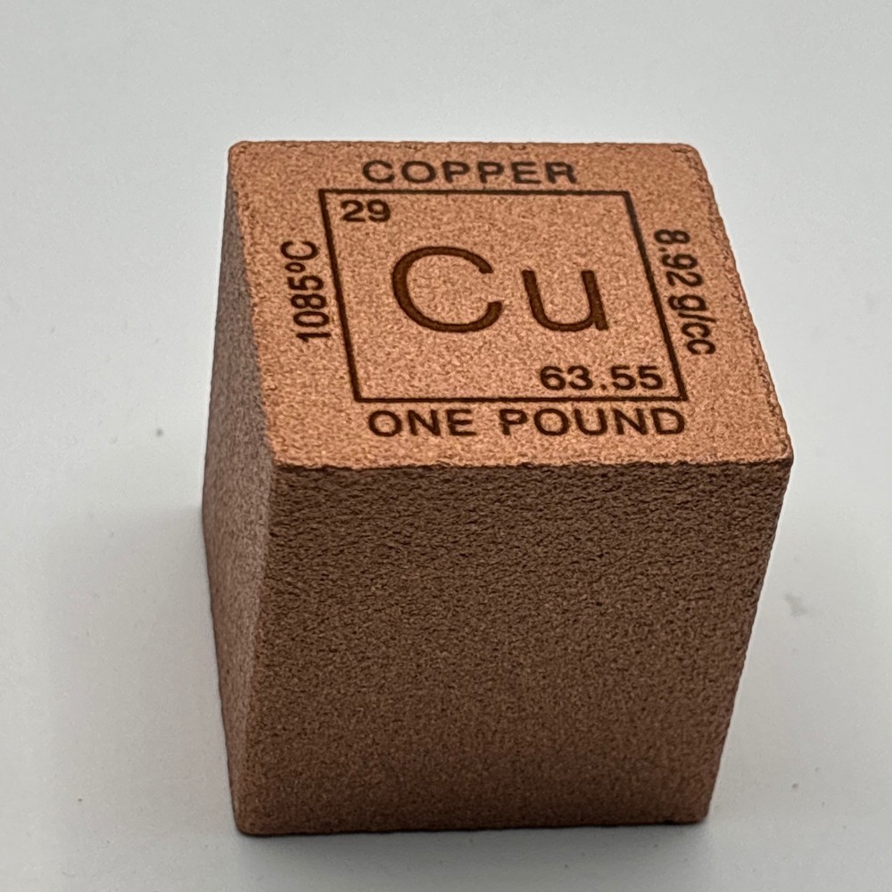 9 Pounds Copper Cube .999 Cu