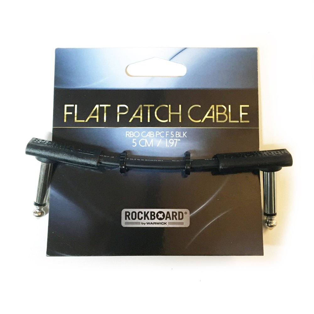 RockBoard Flat Patch Cable 5cm / 1.97" Black