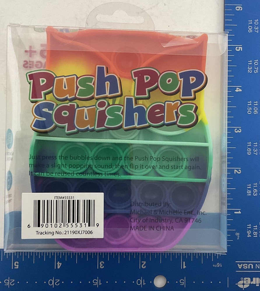 Push Pop Squishers Multicolor Owl Fidget Sensory Toy OldGnu