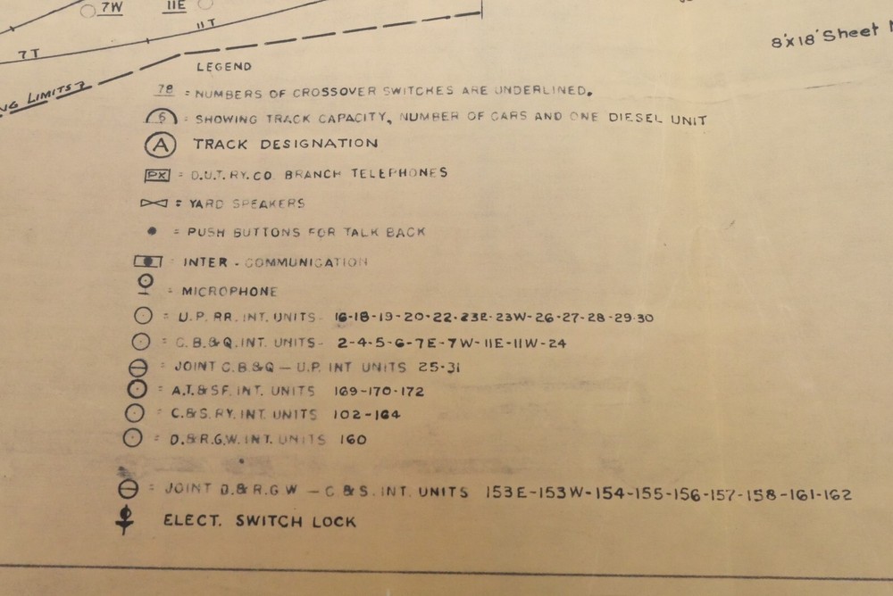 Interlocking A & B Switch & Signal Location Plan, Denver Union Terminal Railway