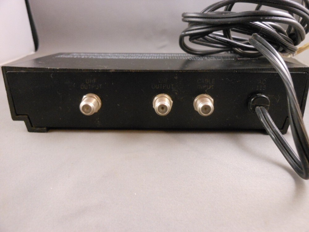 Tempest Universal VHF to UHF 47 Channel Converter Cable Box w/ Conversion Chart