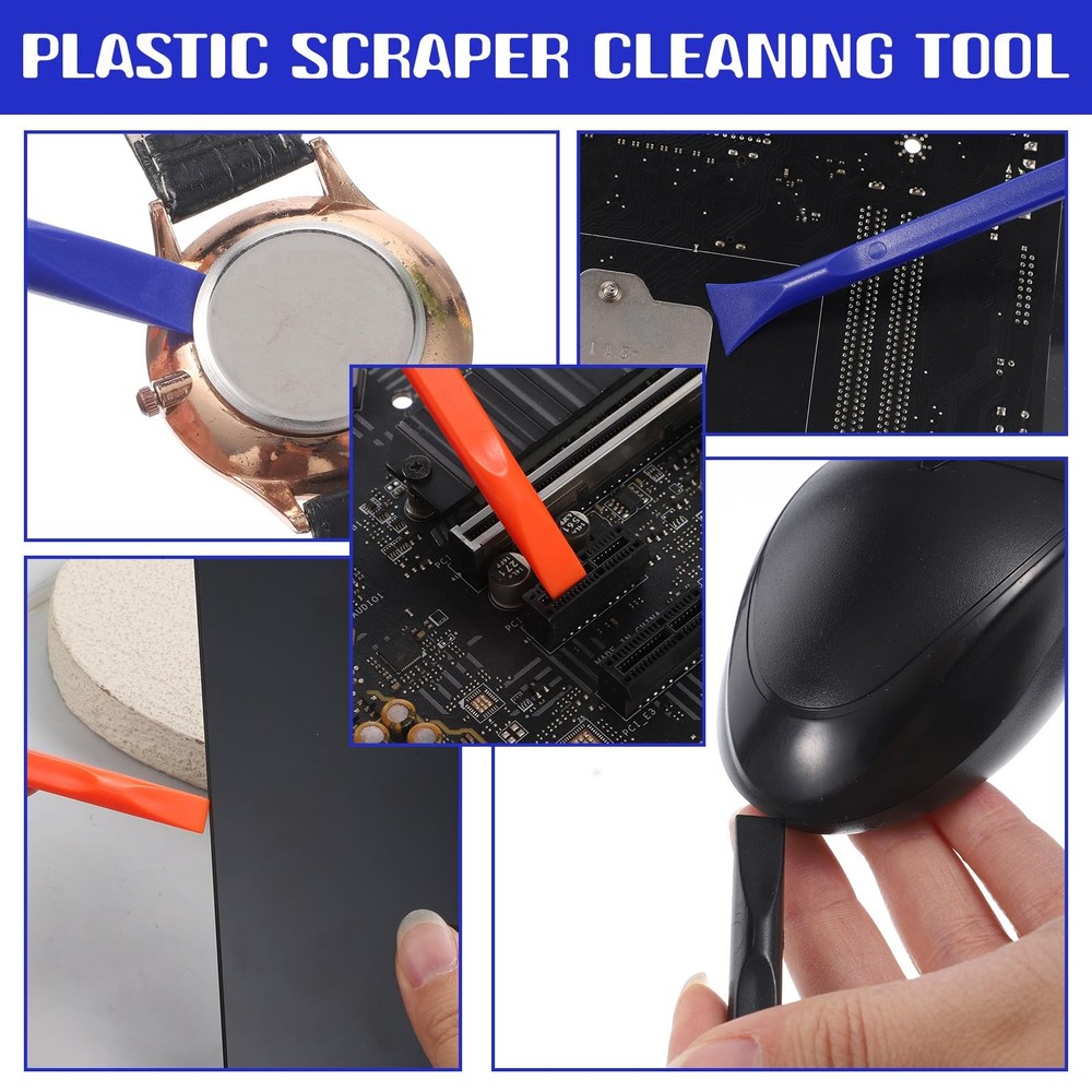 12 PCS Plastic Scraper Non Scratch Scrapers Cleaning Tool MultiPurpose Label ...