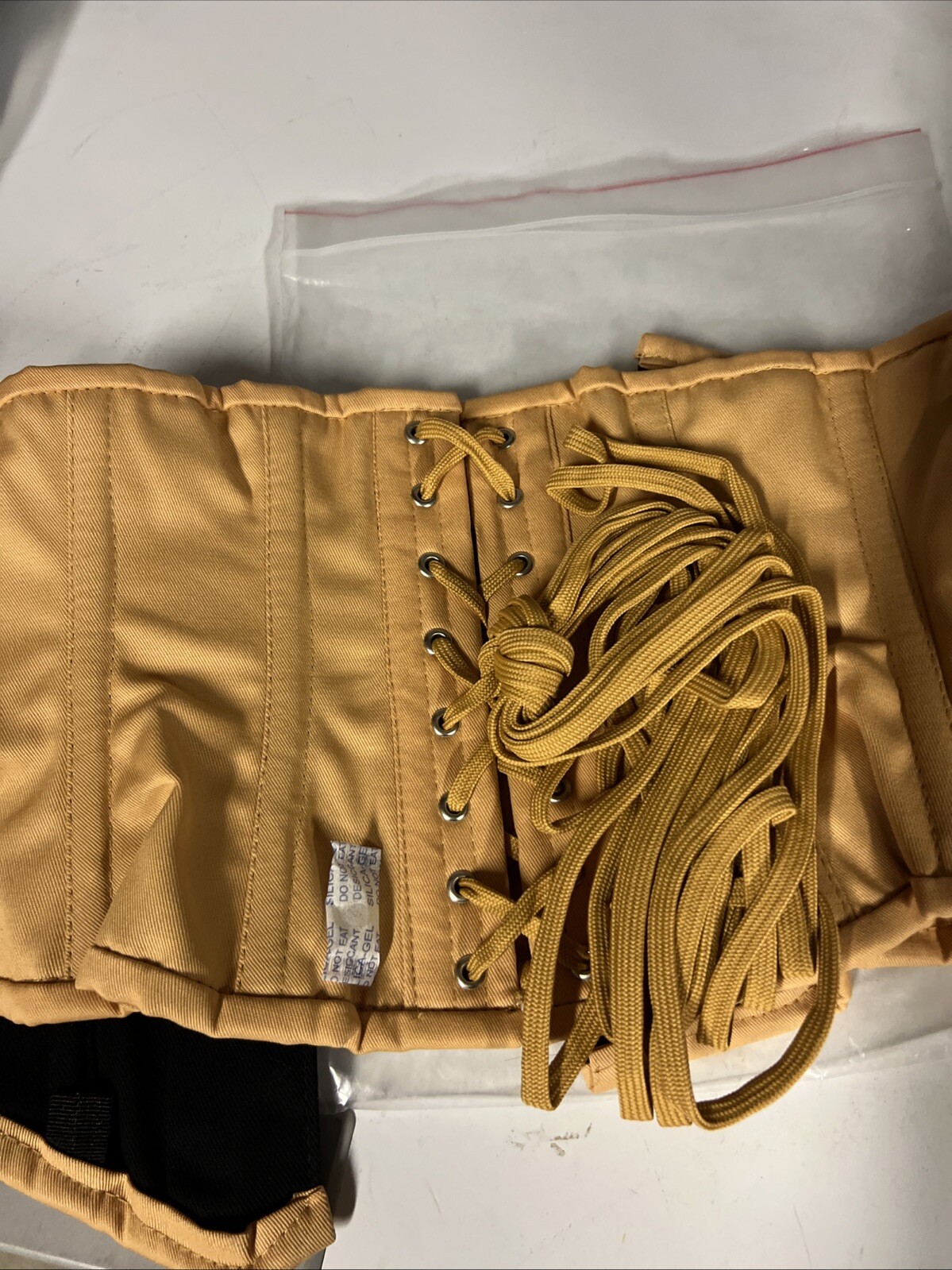 201 Authentic Beige Cotton 26” Underbust Waspie Steel Boned Corset