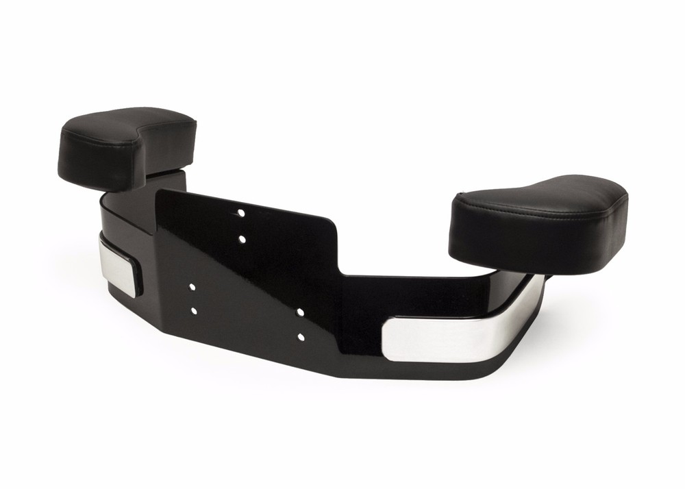 Motorcycle Armrest for Radially Backed passenger backrests