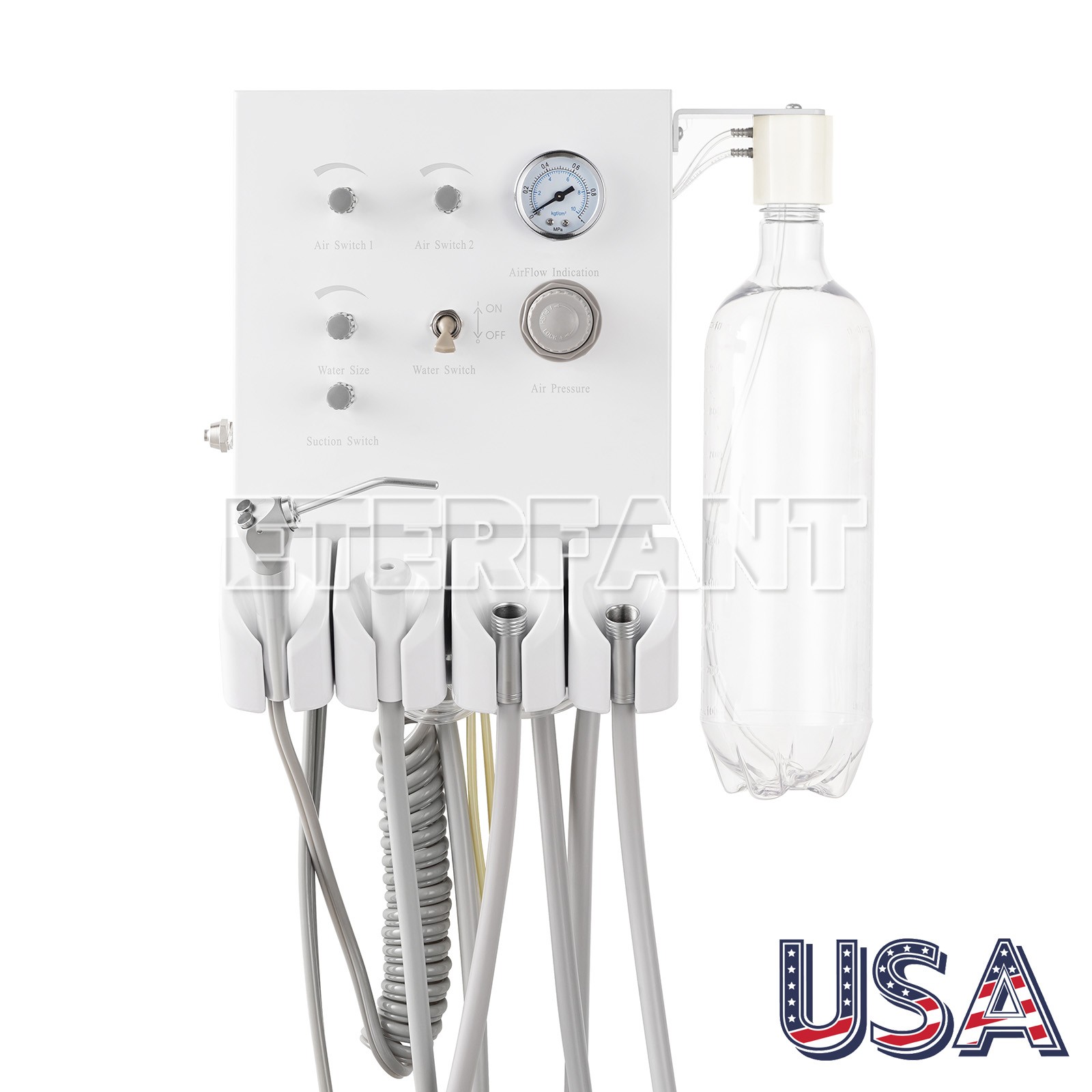 Dental Folding Chair Air Turbine Set Blue/6LED 8W/9W Oral Light for Dental Chair