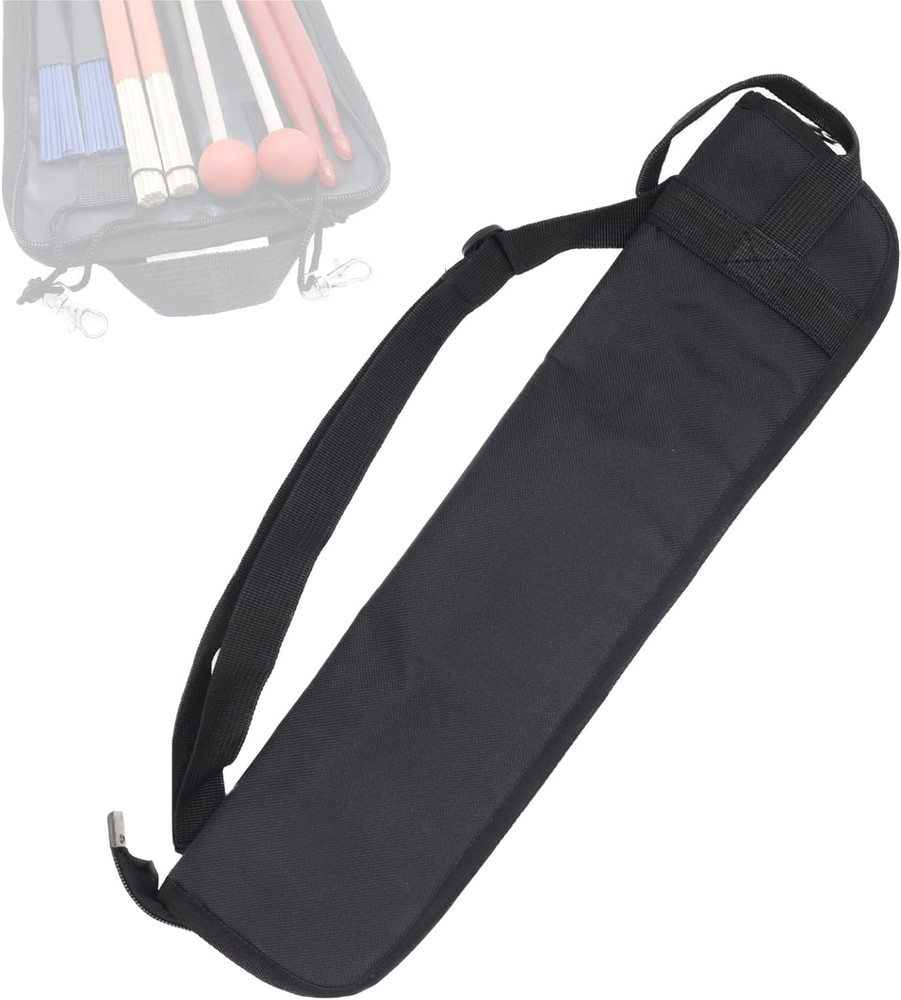 Portable Drumstick Bag - Small Storage Case with Hooks inside for Drum Set Ma...