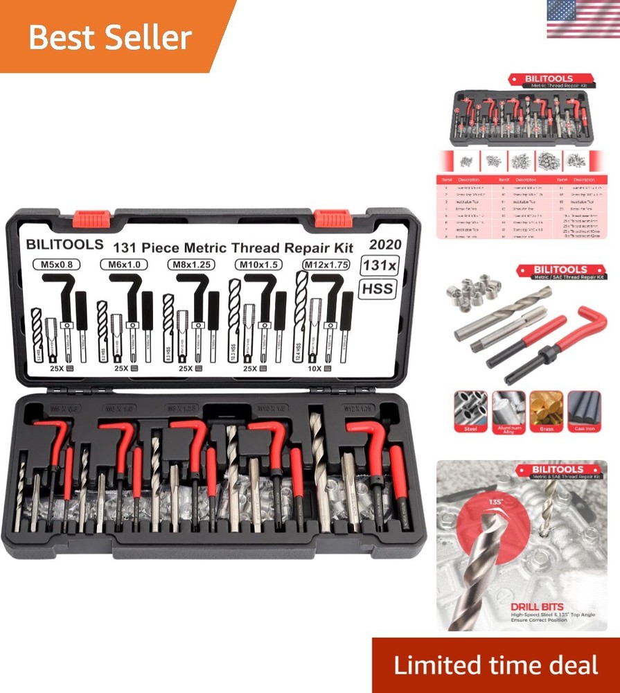 Comprehensive Metric Thread Repair Kit - Durable 304 Stainless Components