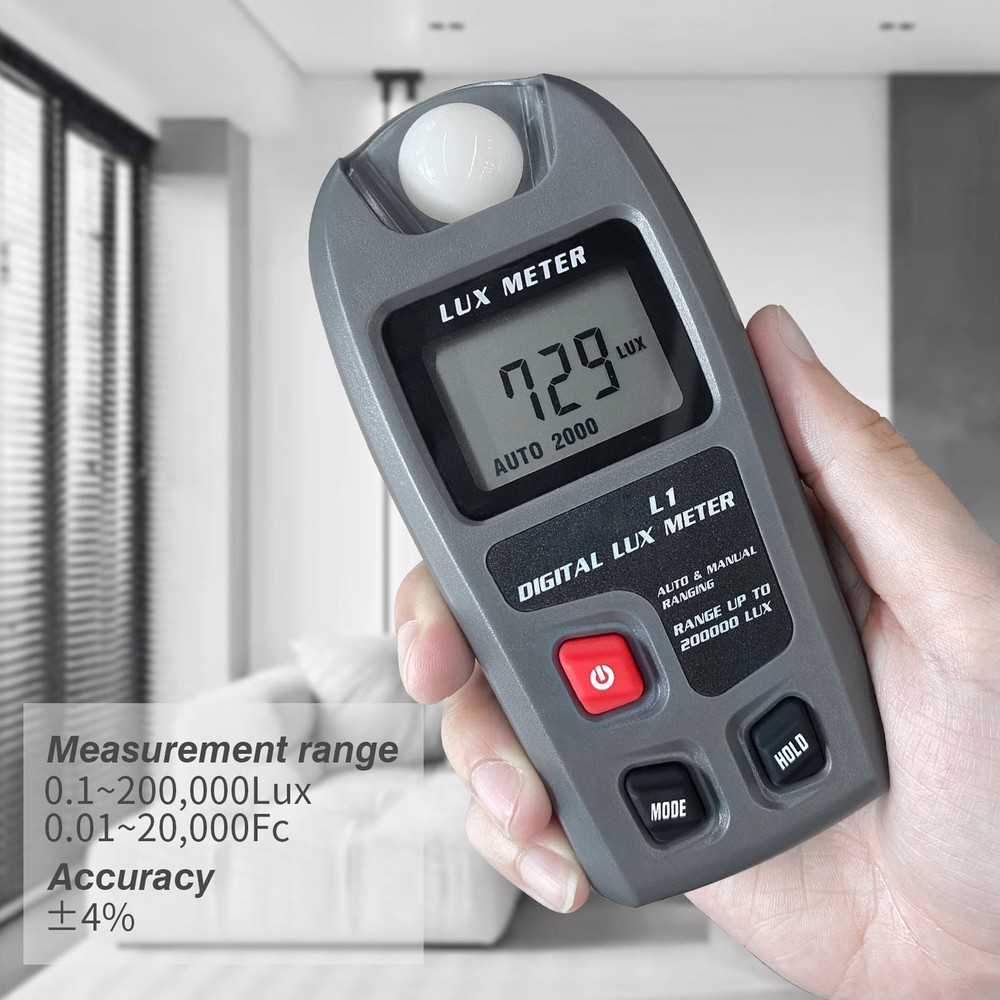 Digital Light Meter Illuminance Tester Luxmeter Illuminometer LCD Display SD0