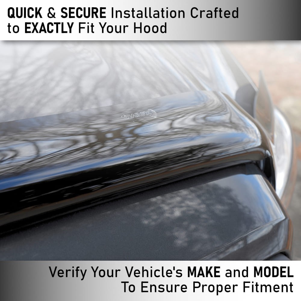 Front Bug Shield Deflector for 03-14 Chevy Express 1500 - Low Profile [1pc]