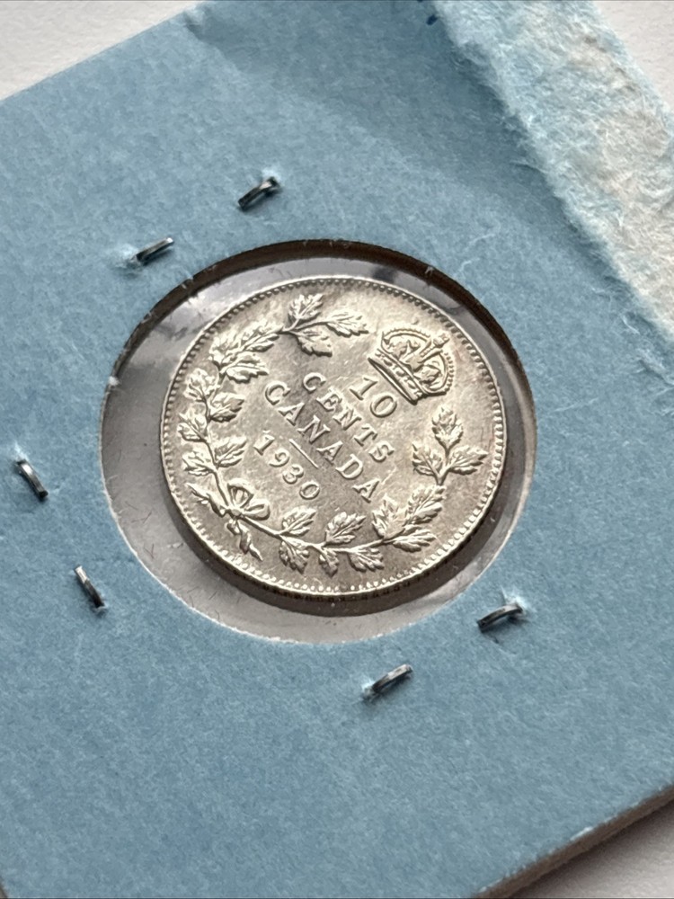 Canada 10 Cents, 1930, .800 Silver