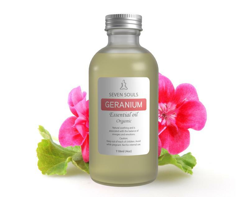 GERANIUM Organic Essential Oil - BULK 4OZ