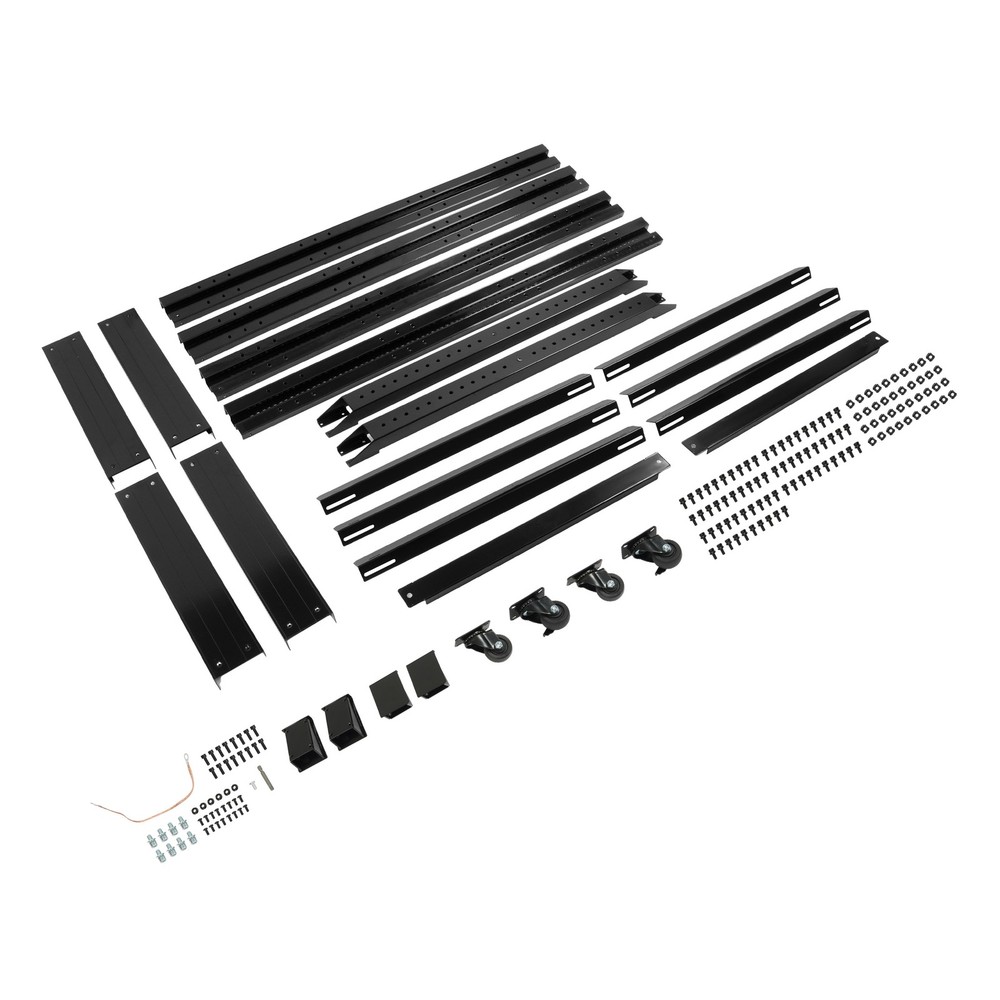 27U 4 Post Open Frame Server Rack Network 22" Adjustable Depth W/ Casters