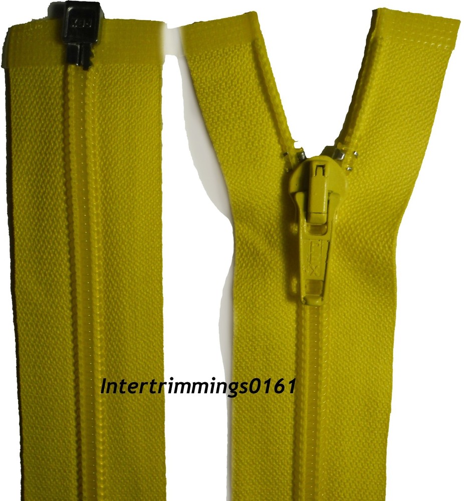PEX ZIP, BRIGHT YELLOW, 18"/46CM, NYLON TEETH PLASTIC OPEN END, NO.5