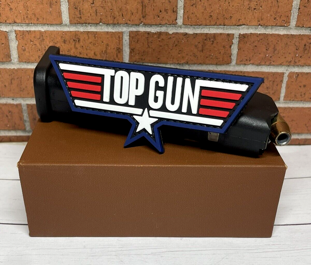 Top Gun PVC Patch, Tactical Morale Air Force Rubber Patch Hooked Back