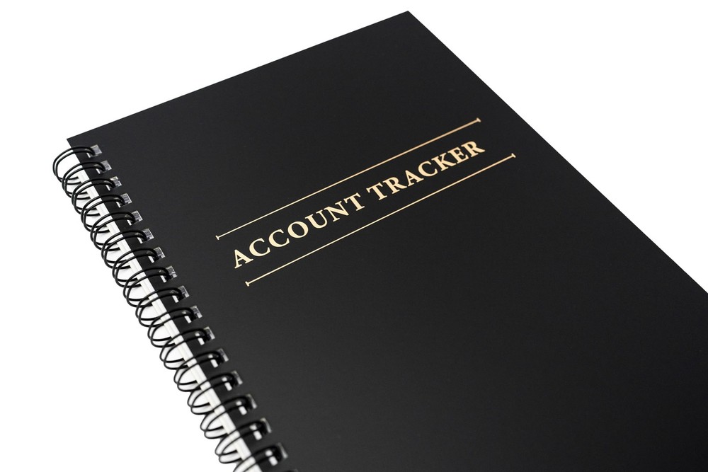 2 Pack Expense Tracker Ledger Book- Finance Black - 2 Pack, - 2