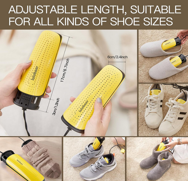 Portable Shoe Dryer Boot Warmer Auto Temp Control Fireproof Odor Drying