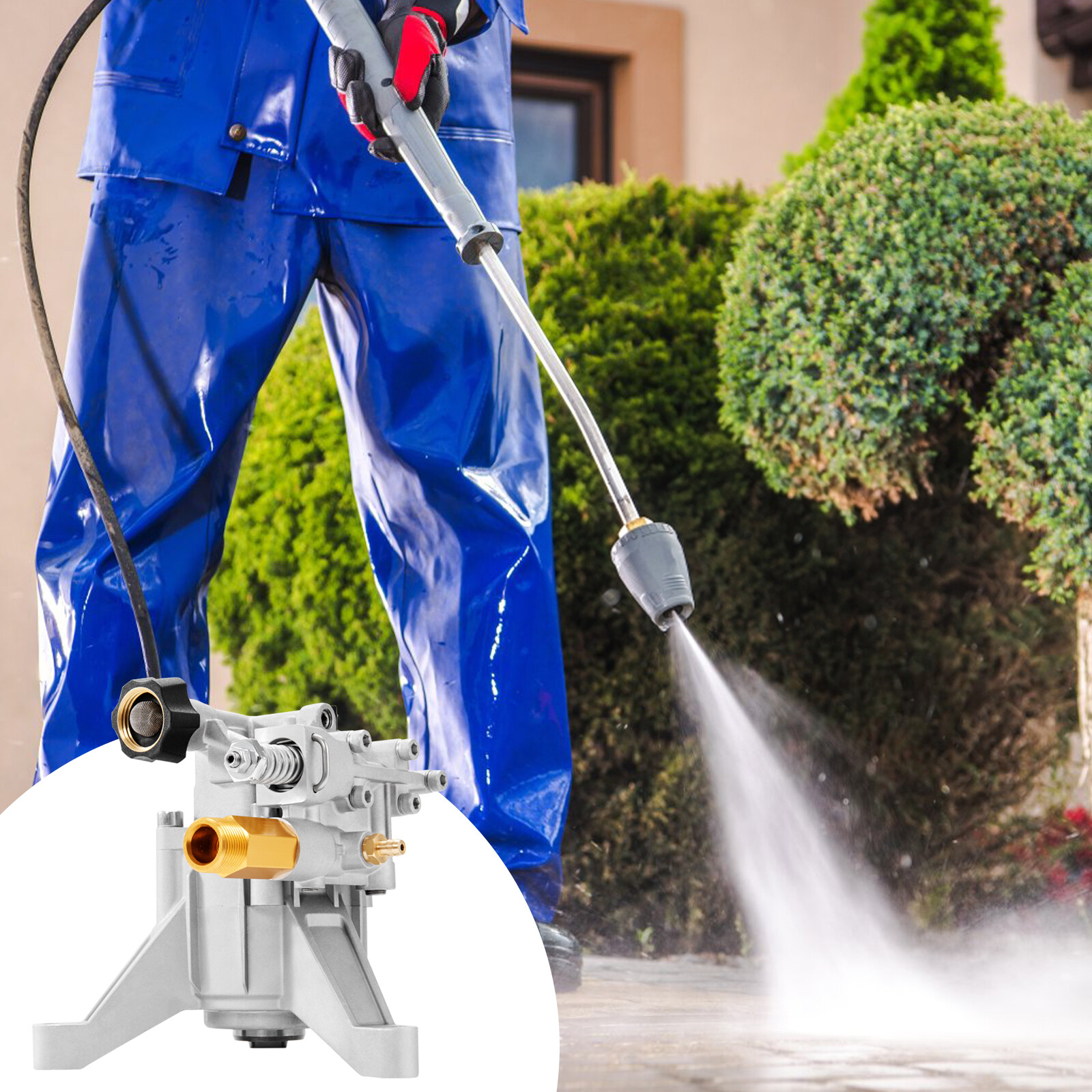 VEVOR Pressure Washer Pump Power Washer Pump 7/8" Shaft Vertical 3400 PSI 2.5GPM