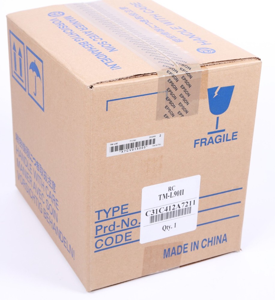 Epson TM-L90II Plus Label and Barcode Printer; USB / Serial Interface, Dark Grey