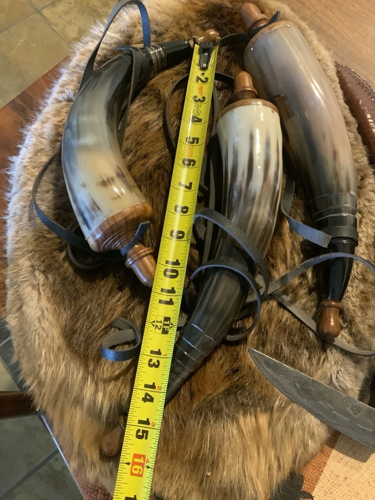 Powder Horn, Black Powder, Muzzle Loader Accessory, Mountain Man, Real Horn