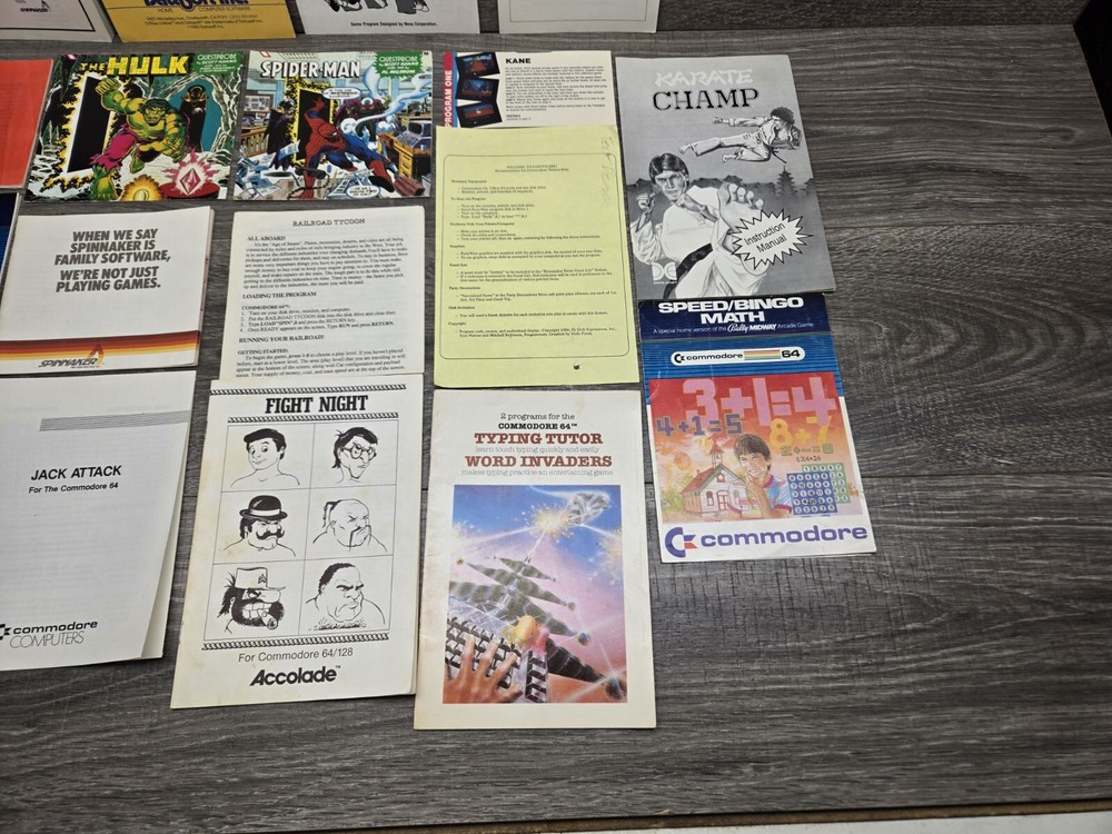 Commodore 64 Games Manuals Only