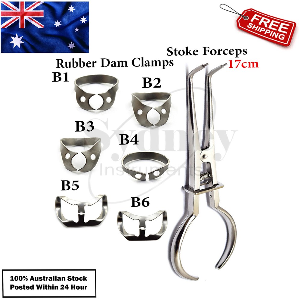 Universal Clamps Upper Premolar Rubber Dam Stokes Restorative Forceps