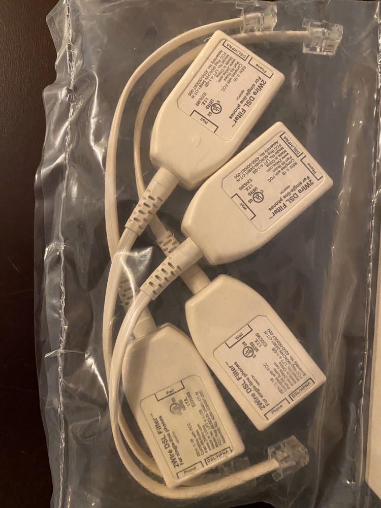 2WIRE DSL Filter PKG 4 Pices Plus Wall Mount