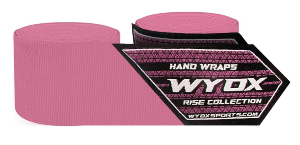 WYOX Boxing Hand Wraps Elasticated Thumb Loop Bandages Pink New