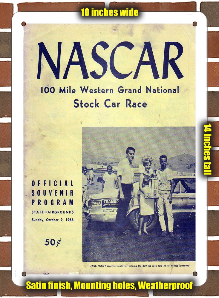 Metal Sign - 1966 California State Fairgrounds Racing Program - 10x14 inches