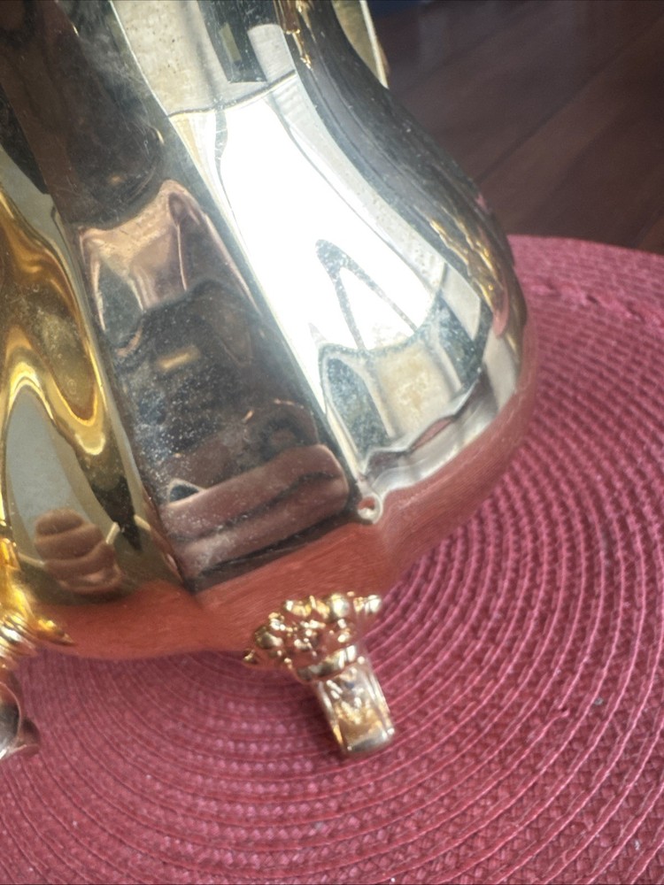 Webster-Wilcox International Silver 4 Piece Gold Plated Coffee & Tea Set