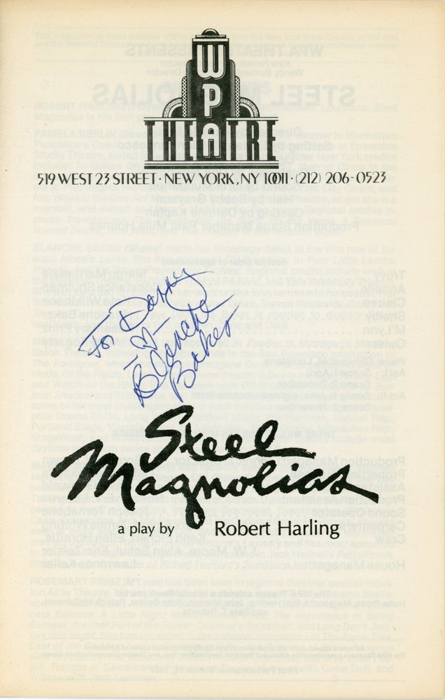 Blanche Baker - Signed Theatre Program