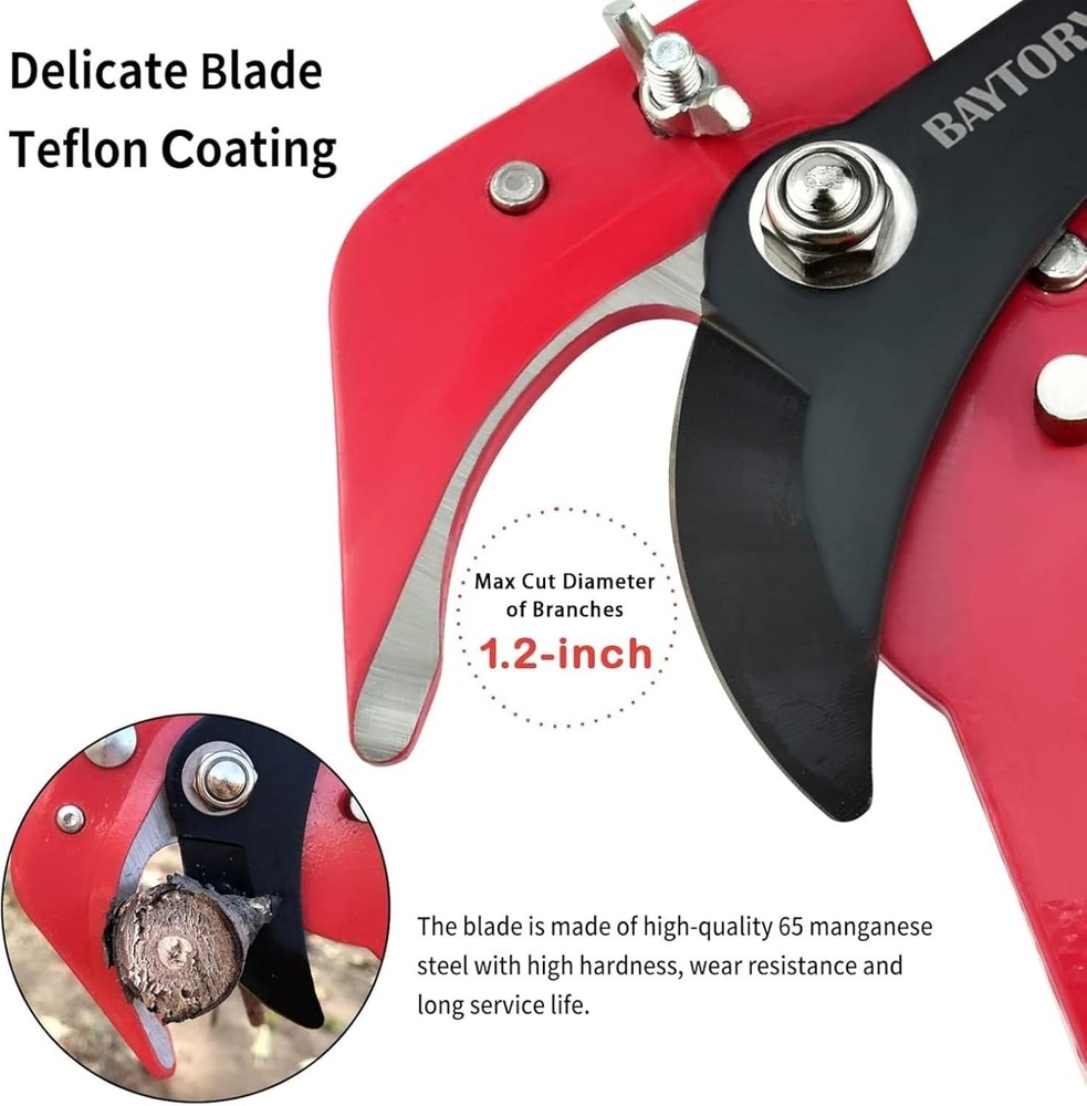 Extendable Tree Pruner Saw,High-Altitude Branches Trimmer Pruning Shears Head,Fr