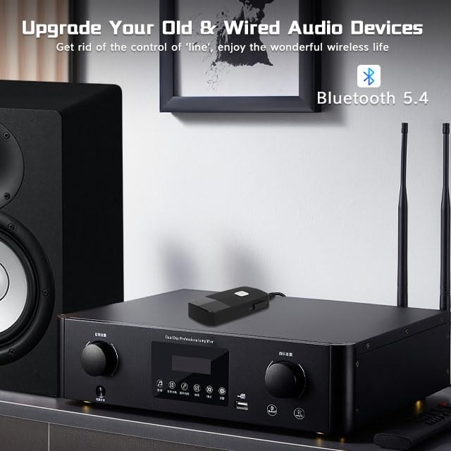 Advanced Bluetooth 5.4 Receiver for Home Stereo, Wireless Audio Adapter J205