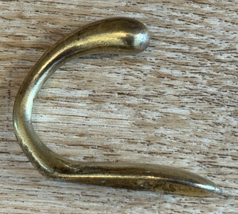 VINTAGE BRASS COAT HOOK RECLAIMED