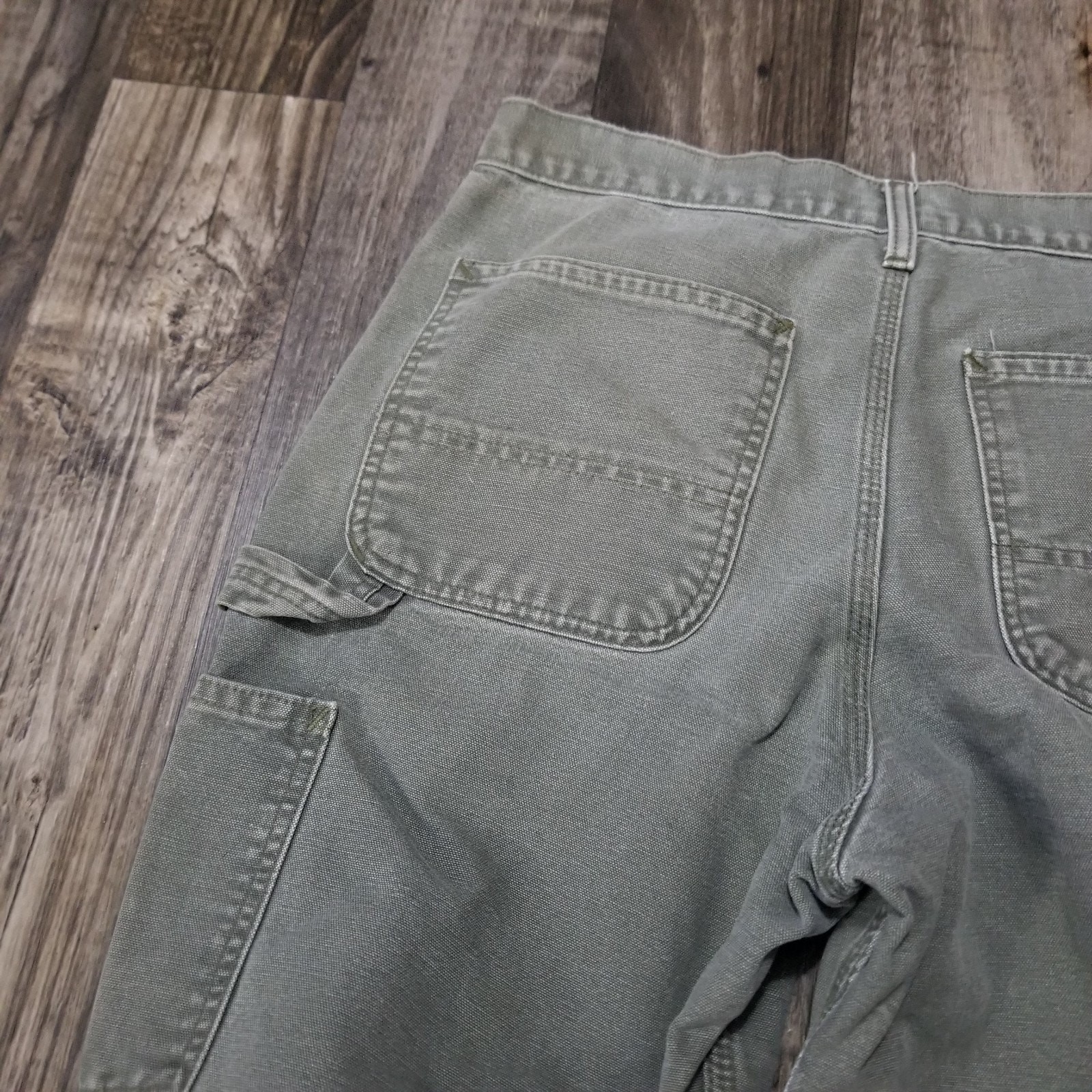 Carhartt Pants Men's 32x32 Moss Green Carpenter Dungaree Fit Canvas Duck B11 MOS