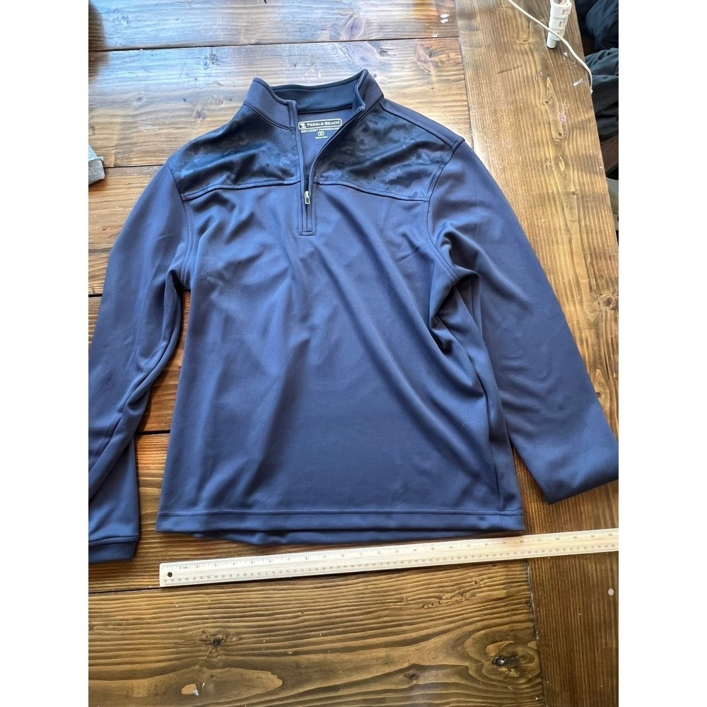 Pebble Beach Dry-Luxe Performance Mens Medium Navy Camo Quarter Zip Pullover