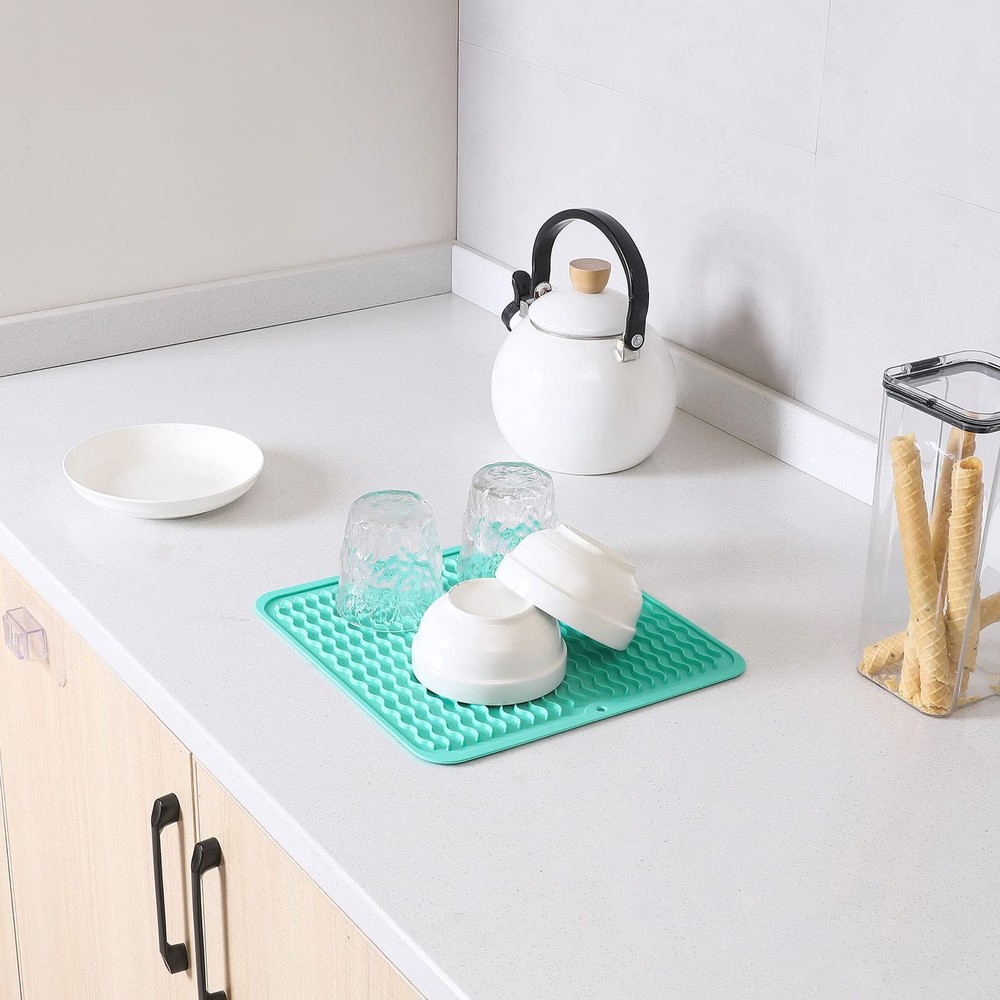 Silicone Dish Drying Mat for Multiple Usage,Easy clean,Eco-friendly,Heat-resi...