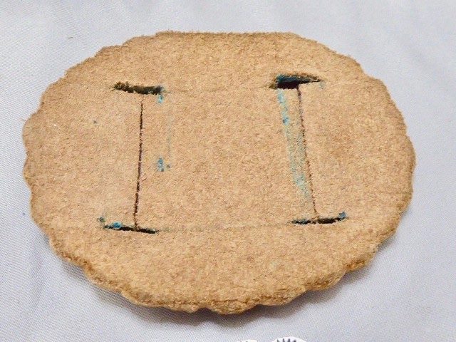 EARLY HAND STAMPED SIGNED NAVAJO STERLING SILVER SPIDER WEB TURQUOISE CONCHO