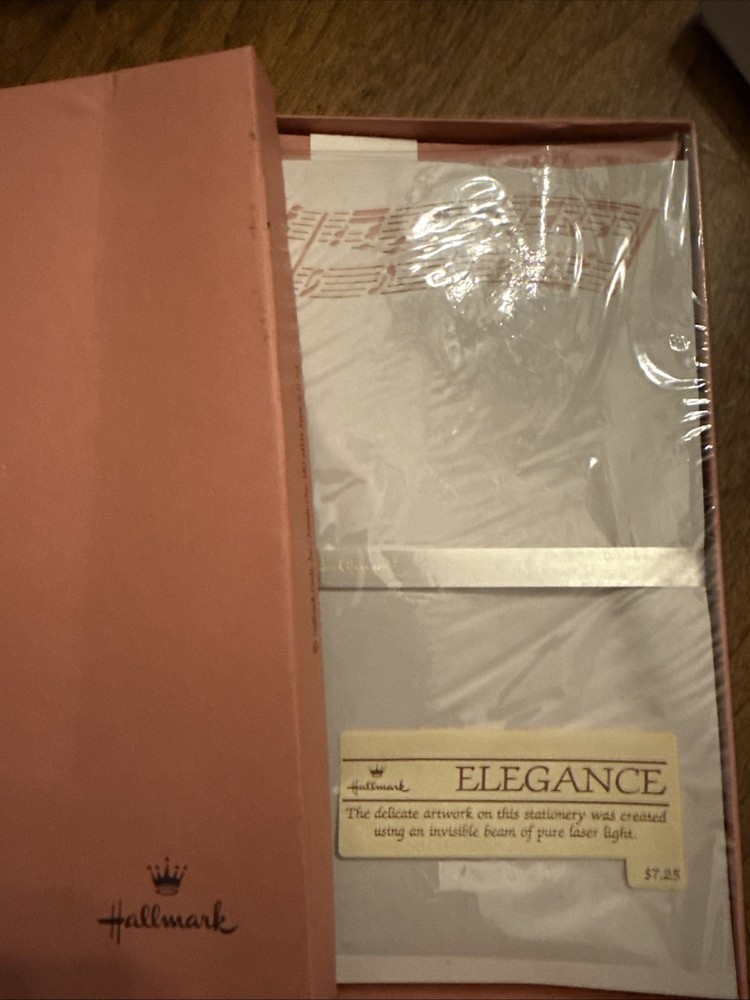 Vintage Hallmark Stationery Elegance Laser Light Created
