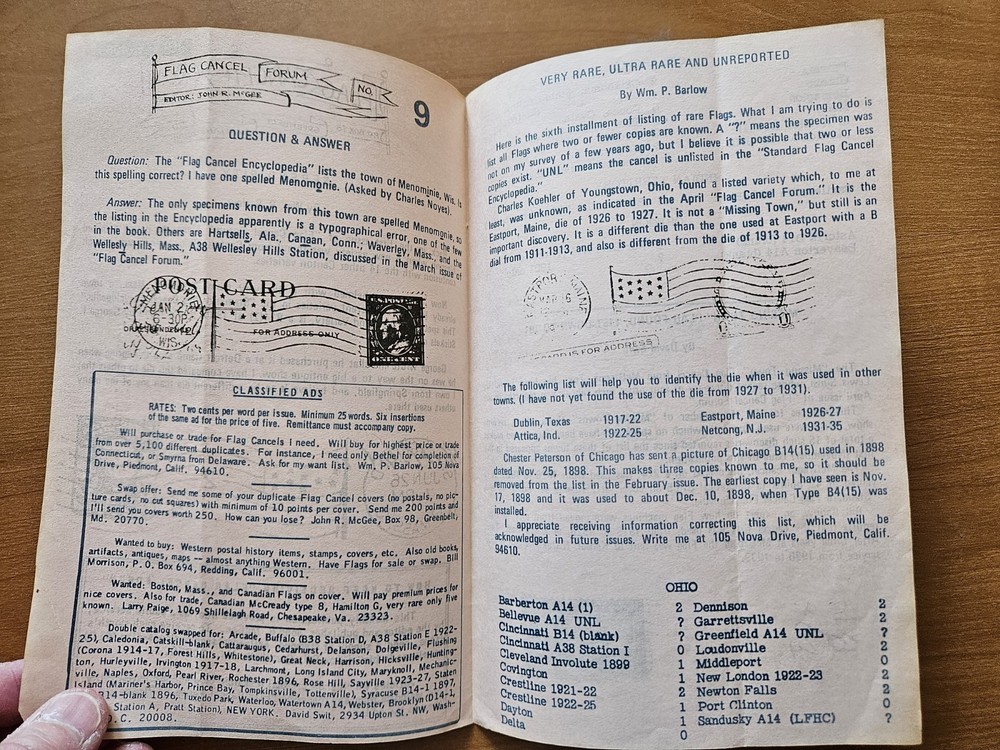 Five Issues Of Flag Cancel Firum 1968